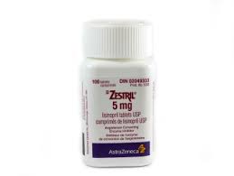 Zestril Lisinopril 5mg  Astra Zeneca 40 Tablets