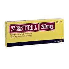 Zestril Lisinopril 20mg  Astra Zeneca 40 Tablets