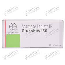 Glucobay Acarbose 50mg  Bayer 60 Tablets