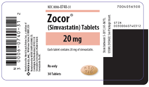 Zocor Simvastatin 20mg 35 Tablets